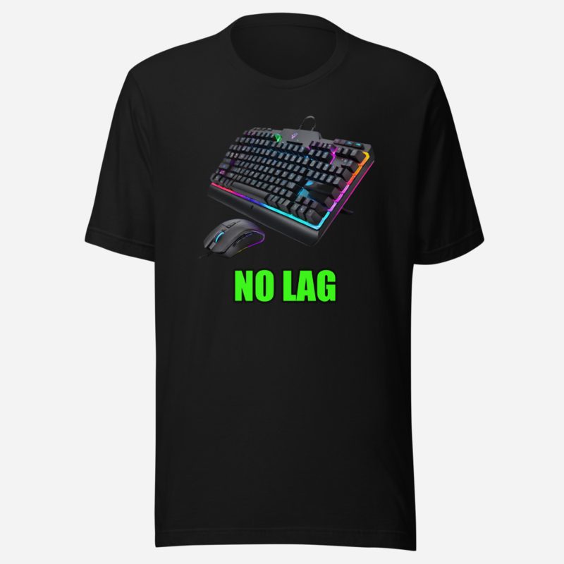 Top Gaming Society No Lag Keyboard Tee Black