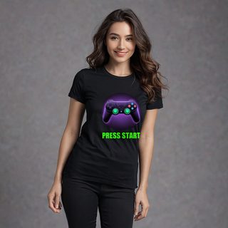 Top Gaming Society Press Start Controller Tee AI model