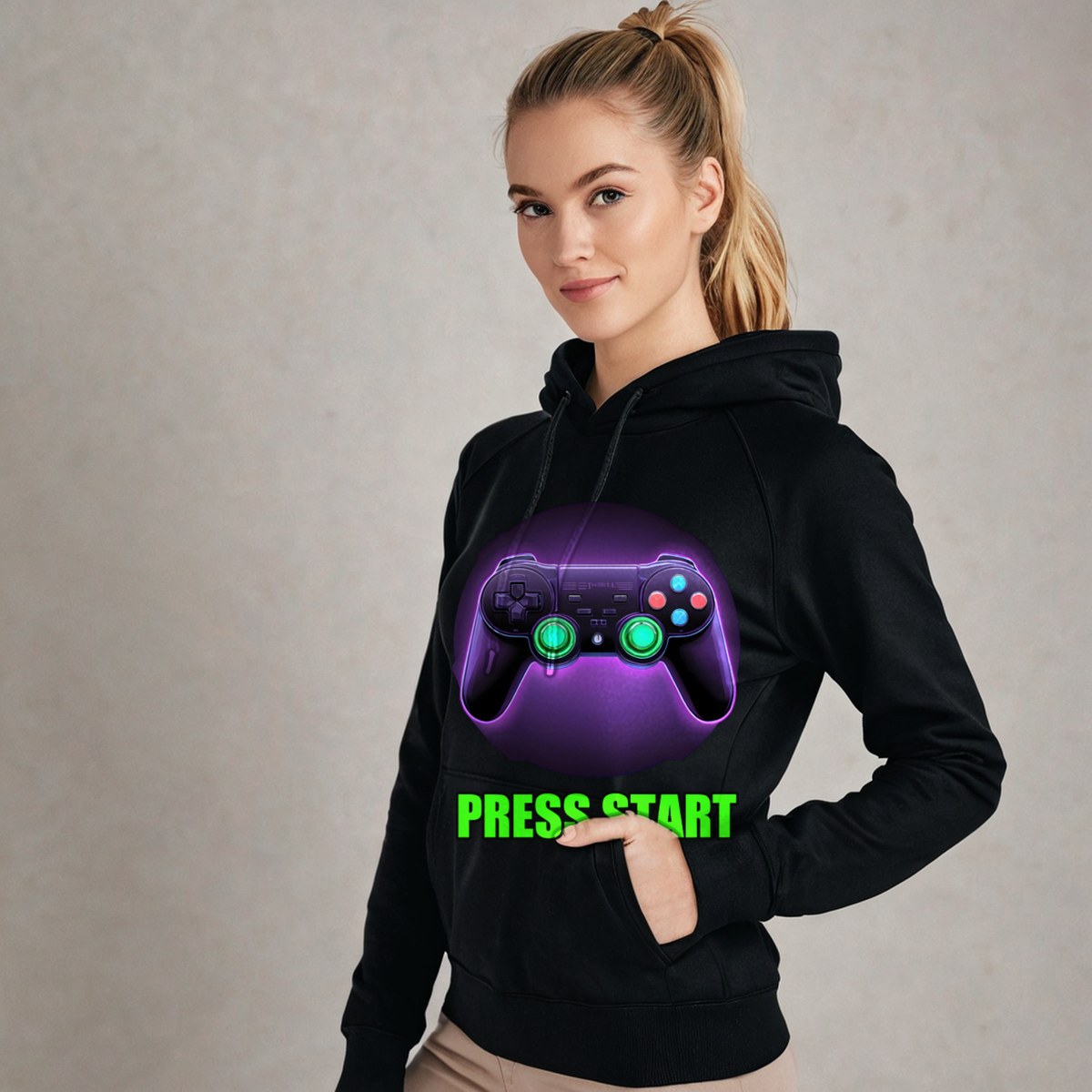 Top Gaming Society Press Start Controller Hoodie