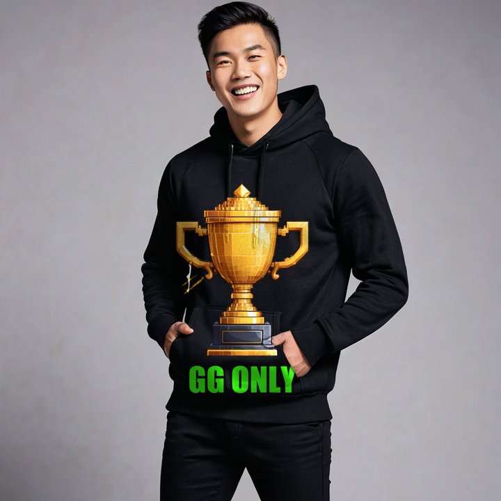 Top Gaming Society GG Only Trophy Hoodie in Black