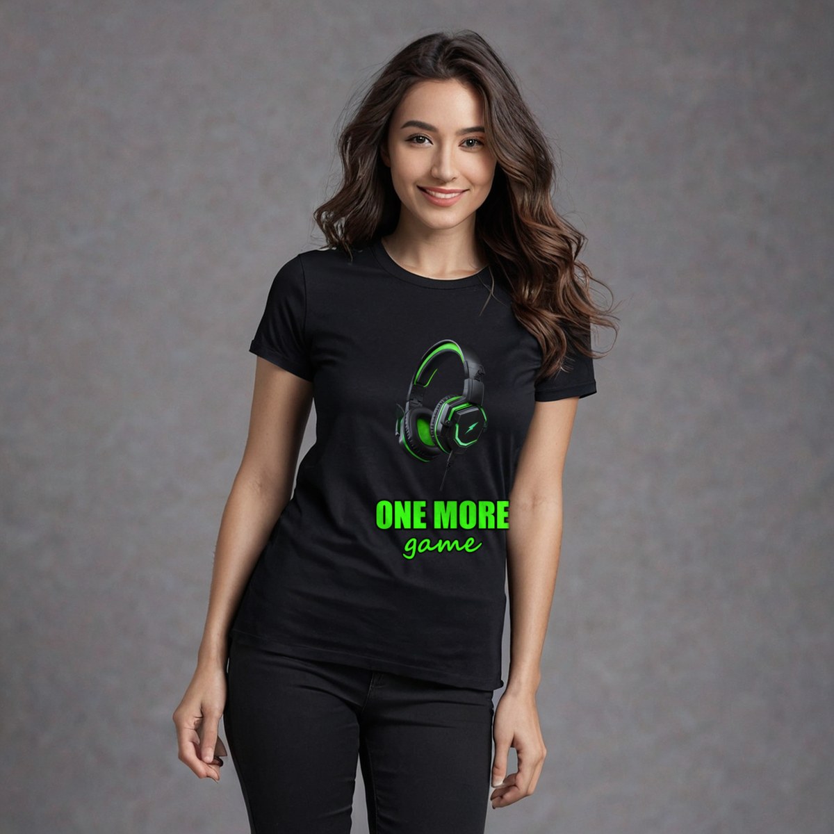 Top Gaming Society One More Game Headset Tee