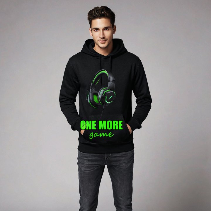 Top Gaming Society One More Game Headset Hoodie in Black