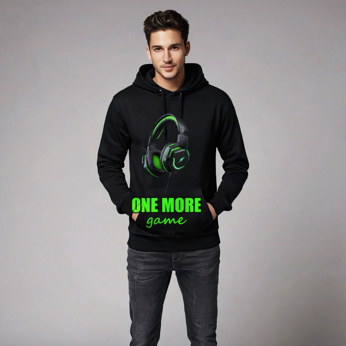 Top Gaming Society One More Game Headset Hoodie